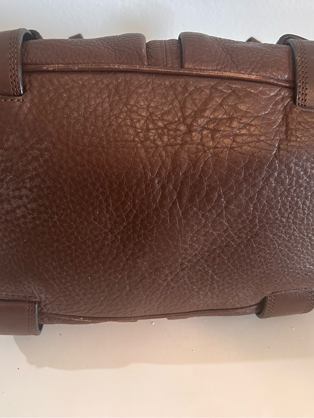 Michael Kors Chocolate Brown Pebbled Leather Shoulder Bag with Gold Hardware - Picture 7 of 13